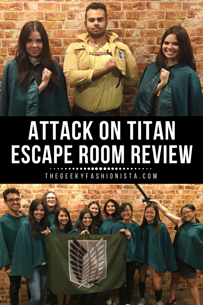 Attack On Titan Escape Room Review // The Geeky Fashionista