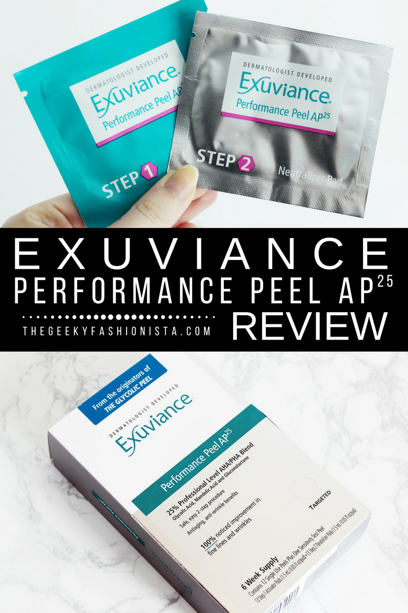 Exuviance Performance Peel AP25 Review // The Geeky Fashionista