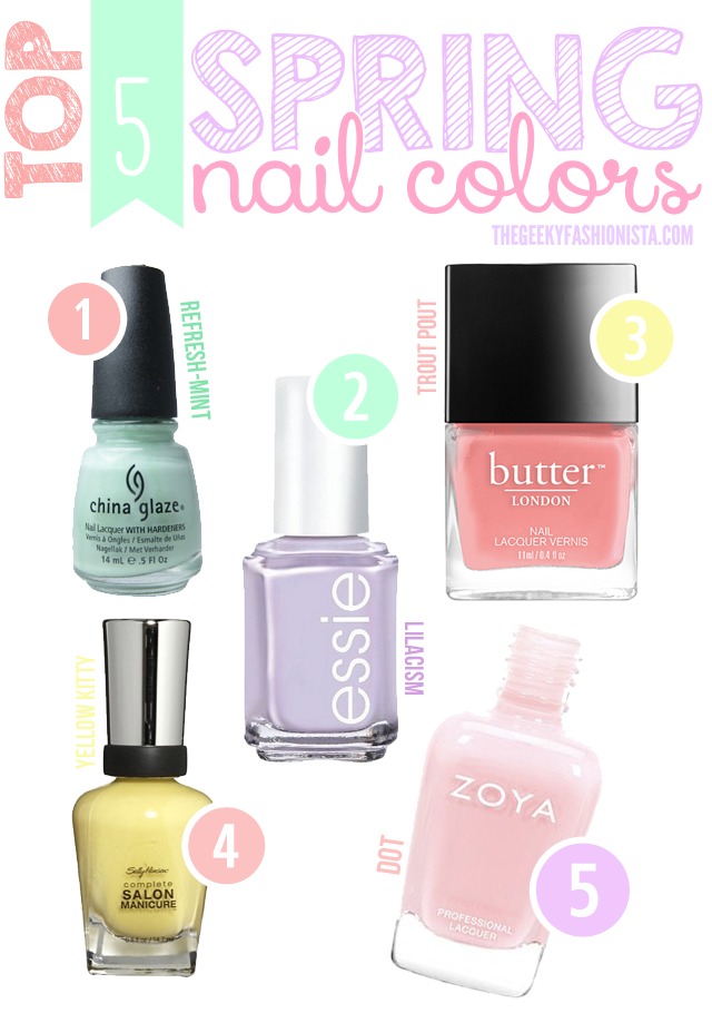 Top 5 Spring Nail Colors