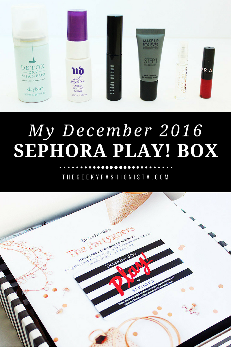 December 2016 Sephora Play! Box Review